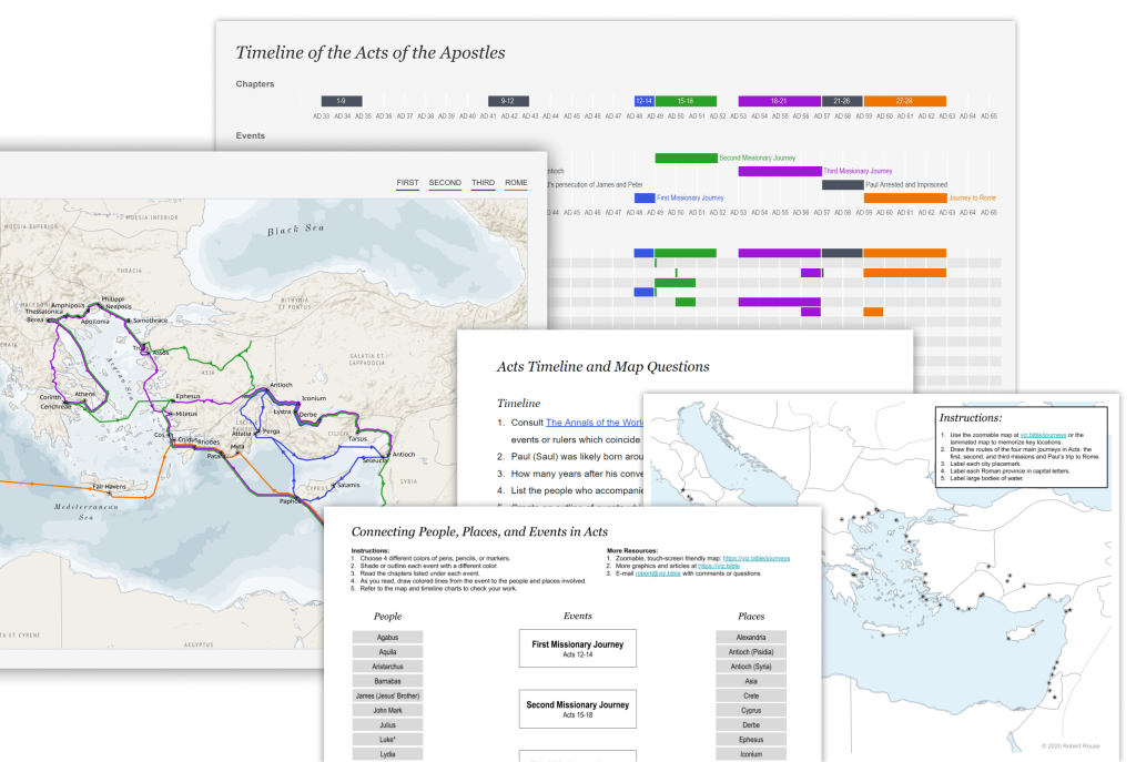 Acts Map and Timeline Study Materials | Viz.Bible