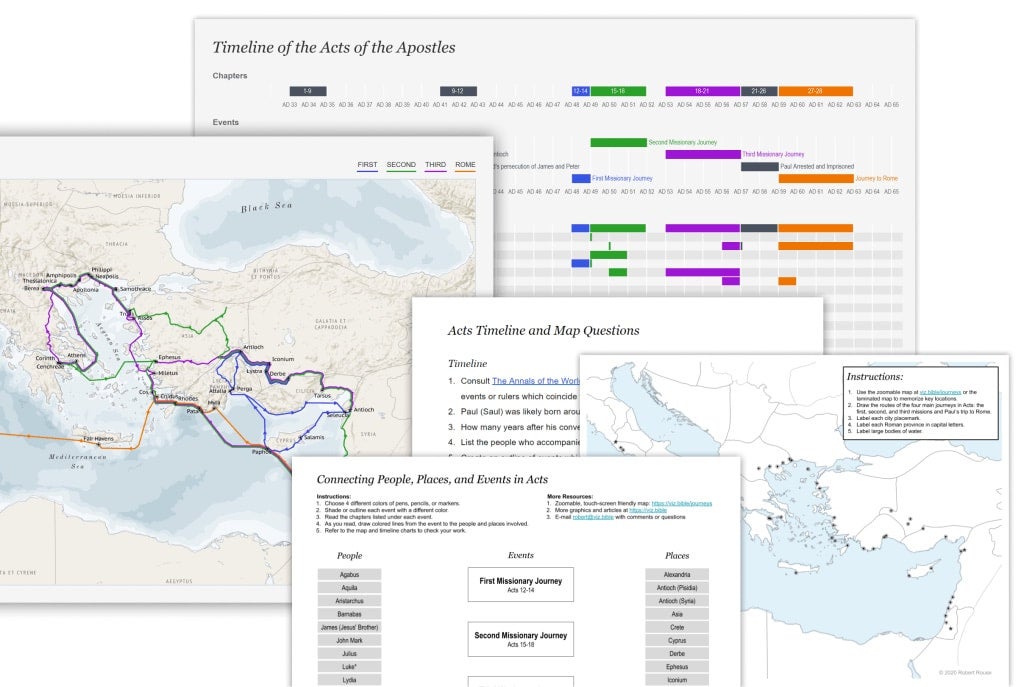 Acts Map and Timeline Study Materials (Digital) | Viz.Bible